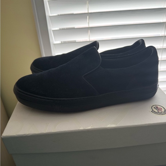 Moncler Shoes - MONCLER Meredith Blue Suede Leather Loafer Slip-on Sneakers EU40/ size10